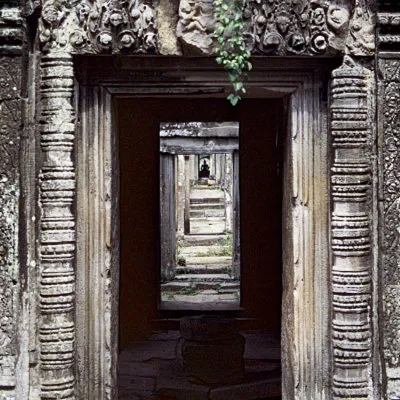 Buddha in a temple, Angkor