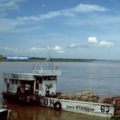 UN boat, Phnom Penh