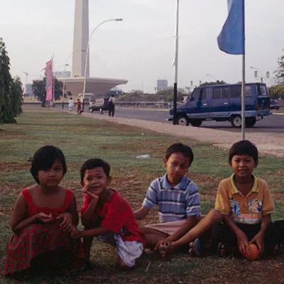 Children in Merdeka Square, Jakarta