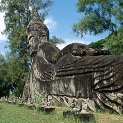 Reclining Buddha, The Buddha Park, Wat Xieng Khwan