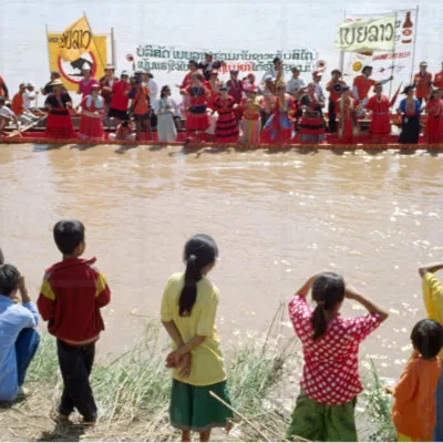 Gala boat at the Boat Race Festival, Vientiane