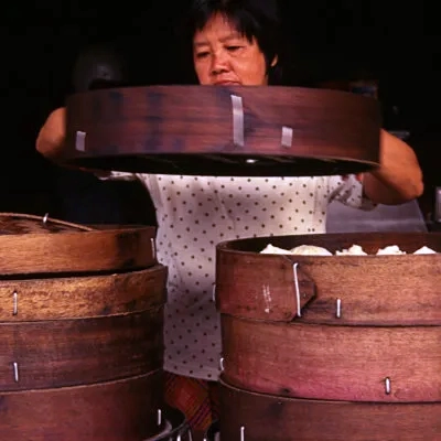 Bau (dumpling) steamers, Melaka