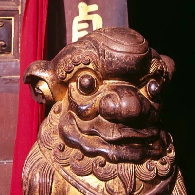Lion sculpture, Cheng Hoon Teng Temple