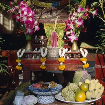 The shrine in My House guest house, Bangkok