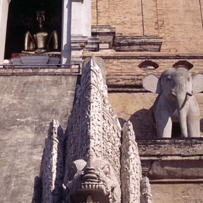 Detail of Wat Chedi Luang, Chiang Mai