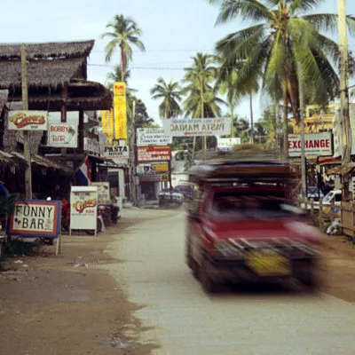 Taxi in the main street, Chaweng, Koh Samui