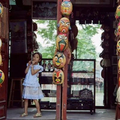 Girl in a tourist shop, Hanoi